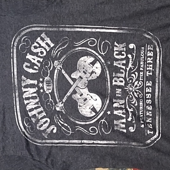 Johnny Cash Dark Grey And White 'Man In Black's Tee, Crew Neck, Medium - Picture 2 of 8